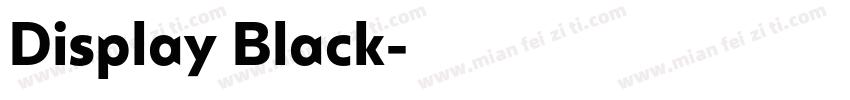 Display Black字体转换
